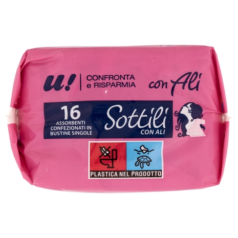16 Assorbenti Sottili con Ali U! Confronta e Risparmia